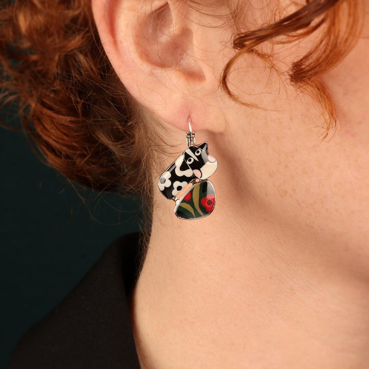 Taratata Ohrringe Pâquerette – Bunte Ohrringe mit handgemalten Mustern