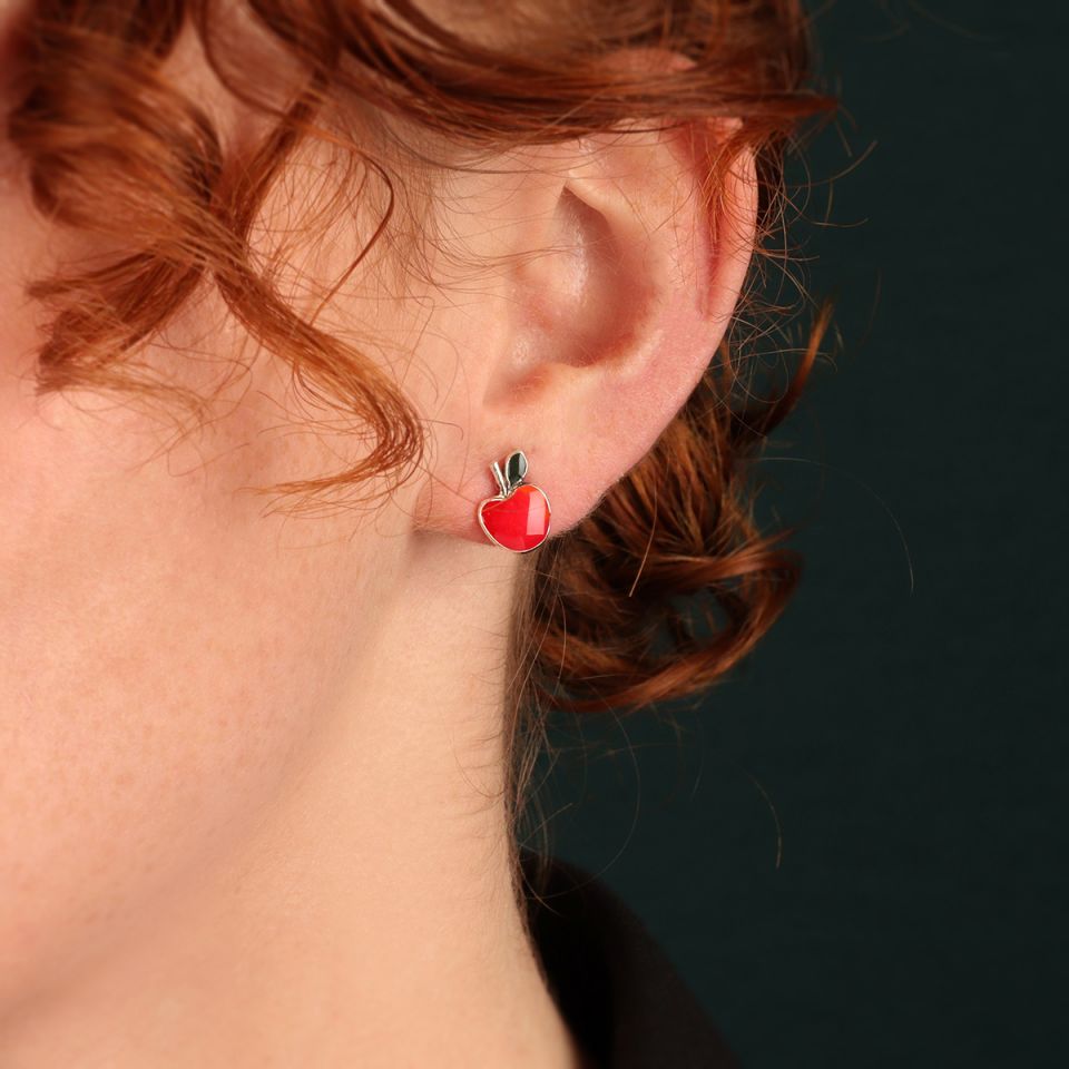 Taratata Ohrstecker Pâquerette – Bunte Ohrringe mit Apfel-Motiv