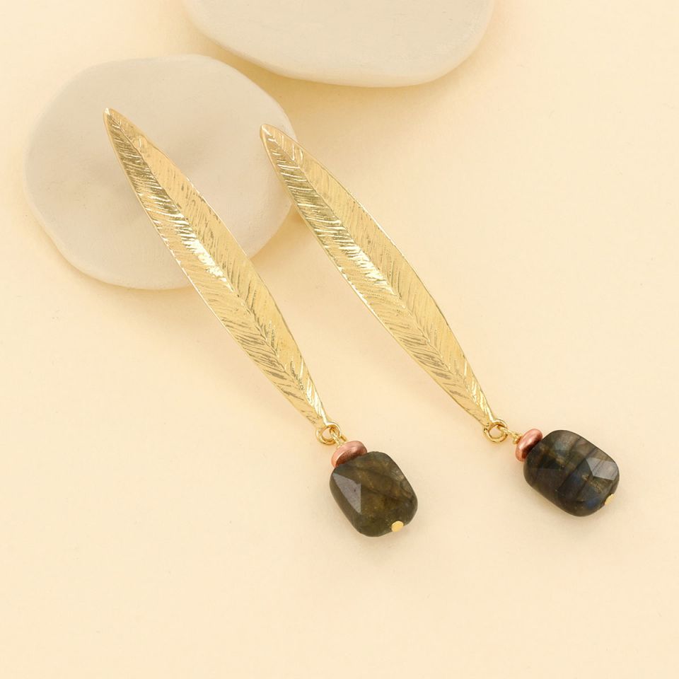 Ohrstecker Olive