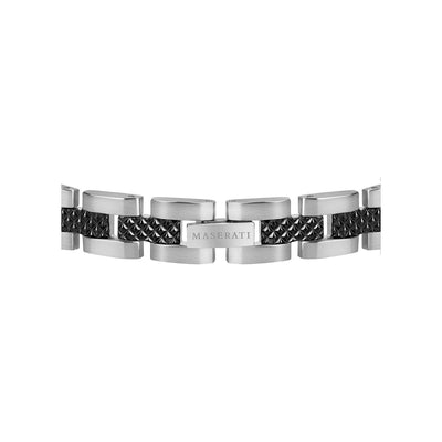 Maserati Herrenarmband, Edelstahl, schwarz
