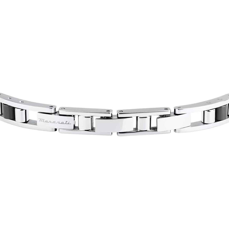 Maserati Herrenarmband, Edelstahl, Keramik schwarz
