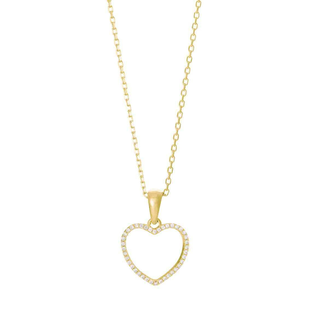 Vergoldete rhodinierte Halskette AIDA Herz - My Fine Jewellery