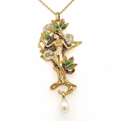 Jugendstil Anhänger, 750 Gelbgold - My Fine Jewellery