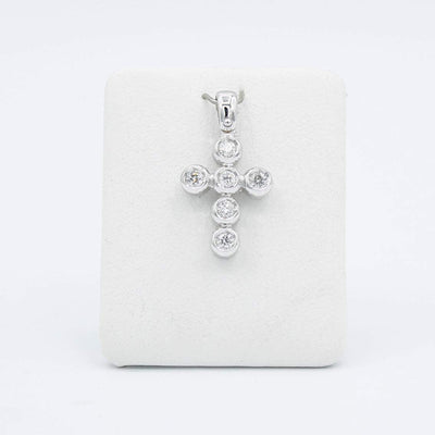 Kreuzanhänger Weißgold, Diamant - My Fine Jewellery